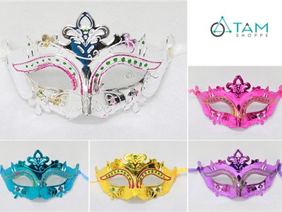 Mặt nạ dạ hội che nửa mặt chóp vương miệng nhỏ HLW-MN-65